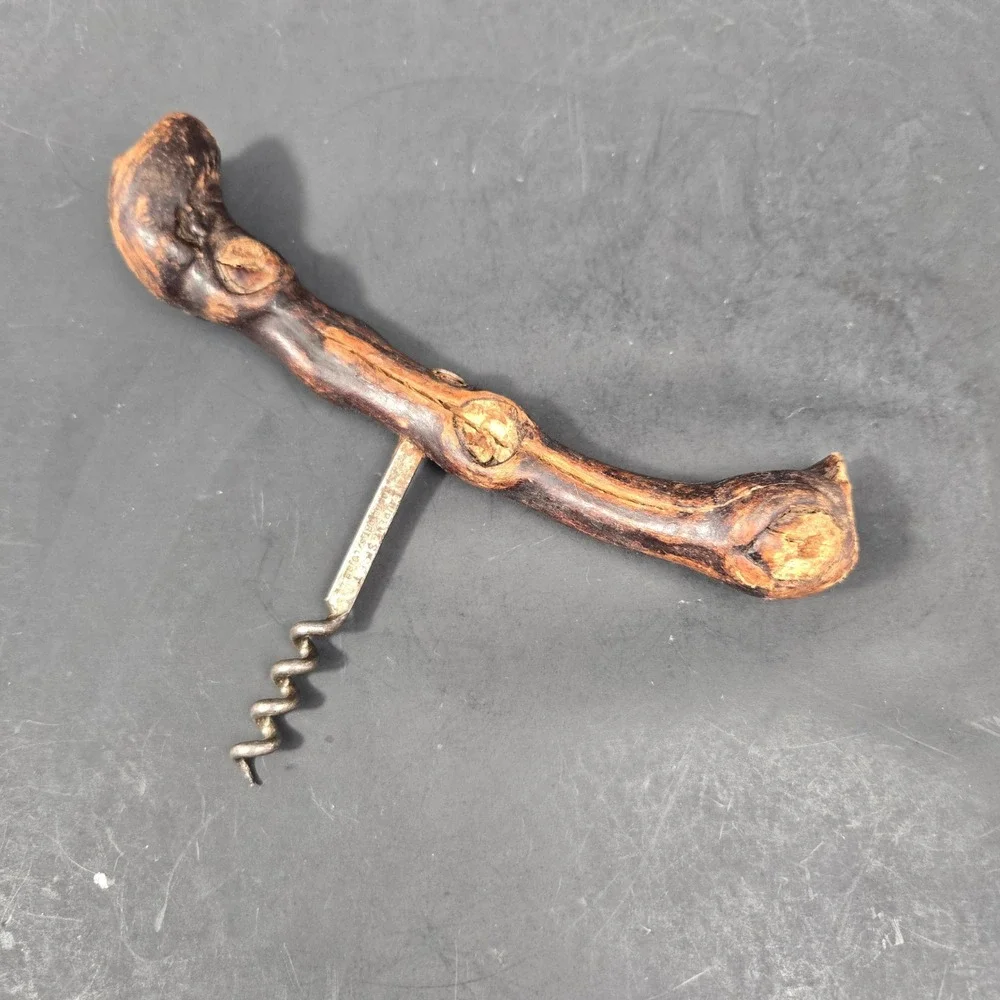 Laurent Siret Rochefort Loire Grapevine Wood Handle Corkscrew Wine Opener France